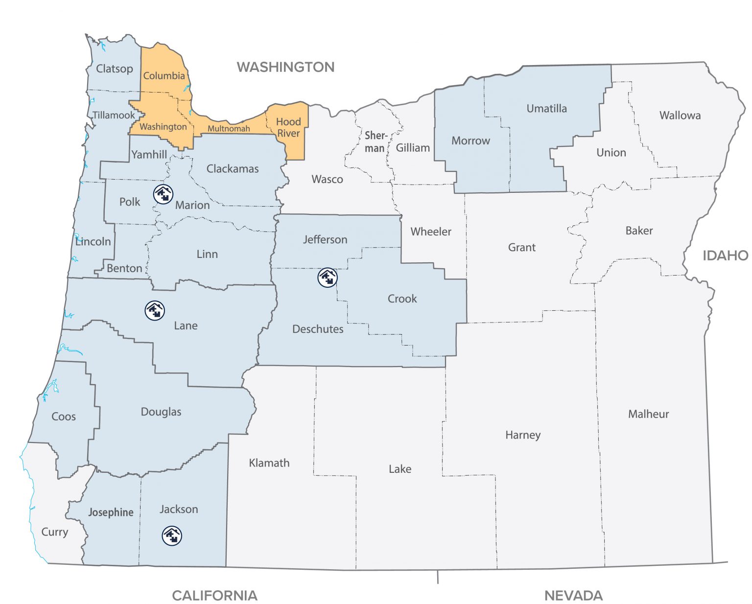 or-counties-portland | Home Builders in Oregon, Washington & Idaho