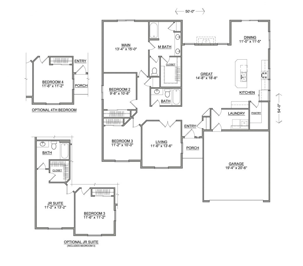 Pacific Floor Plan FC | Home Builders in Oregon, Washington & Idaho